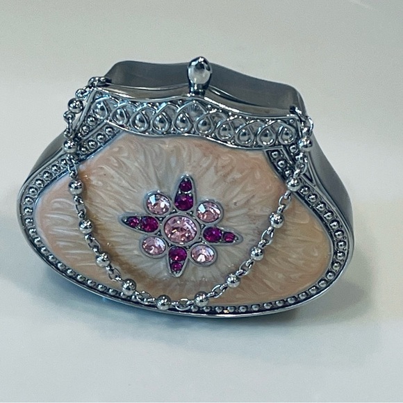 Jeweled Trinket Box In The Shape Of A Handbag Tumbler - Picture 1 of 16